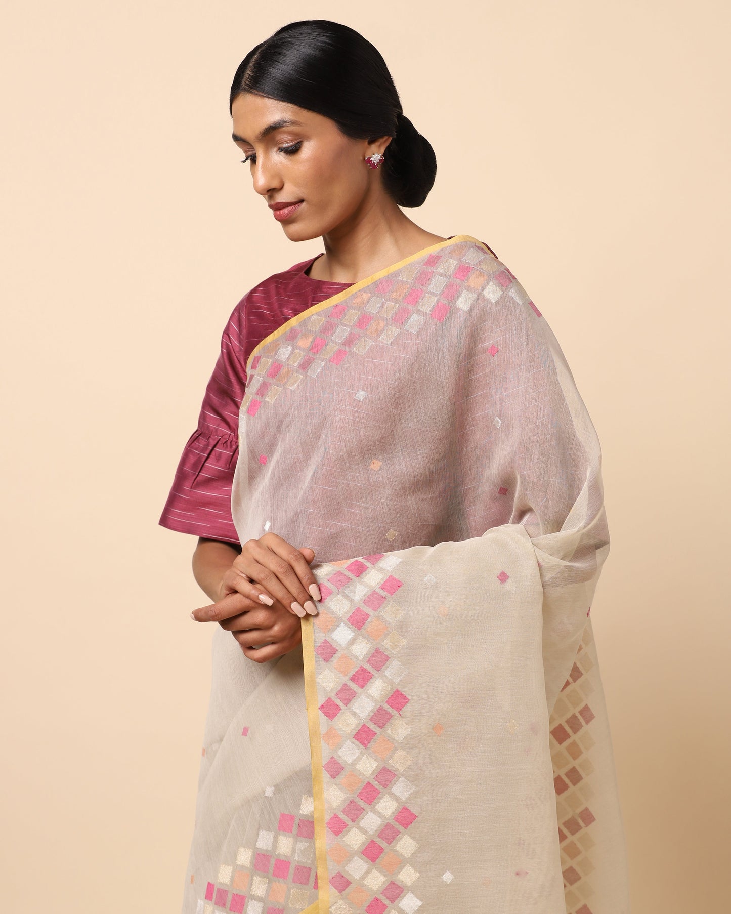 Shikha Jamdani Silk Cotton Saree