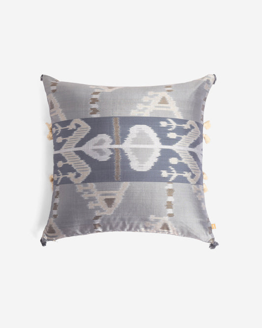Sefa Weft Ikat Cotton Silk Cushion Cover