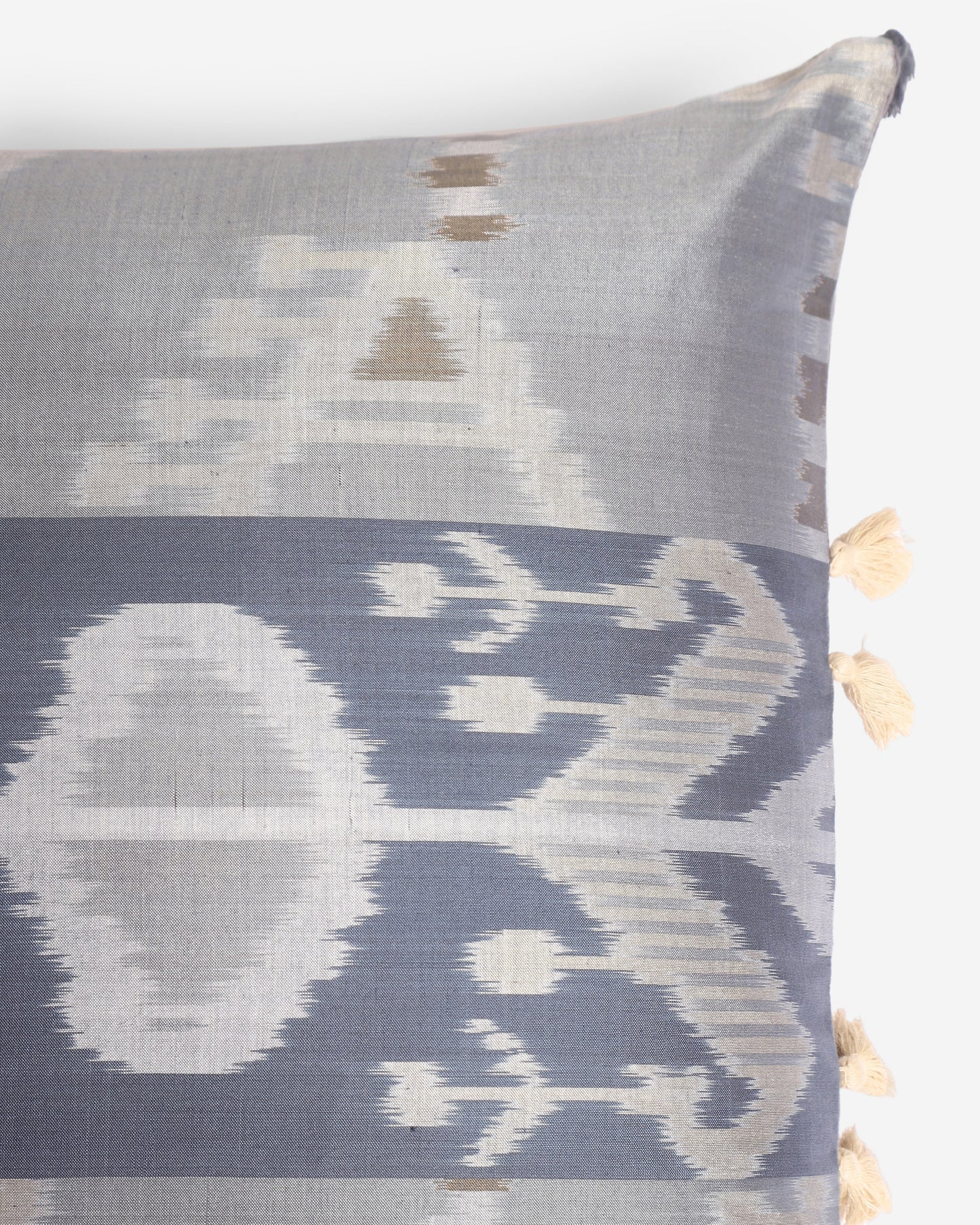 Sefa Weft Ikat Cotton Silk Cushion Cover