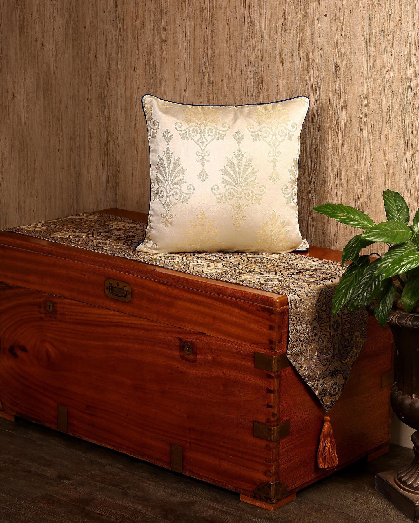 Anan Satin Brocade Silk Cushion Cover