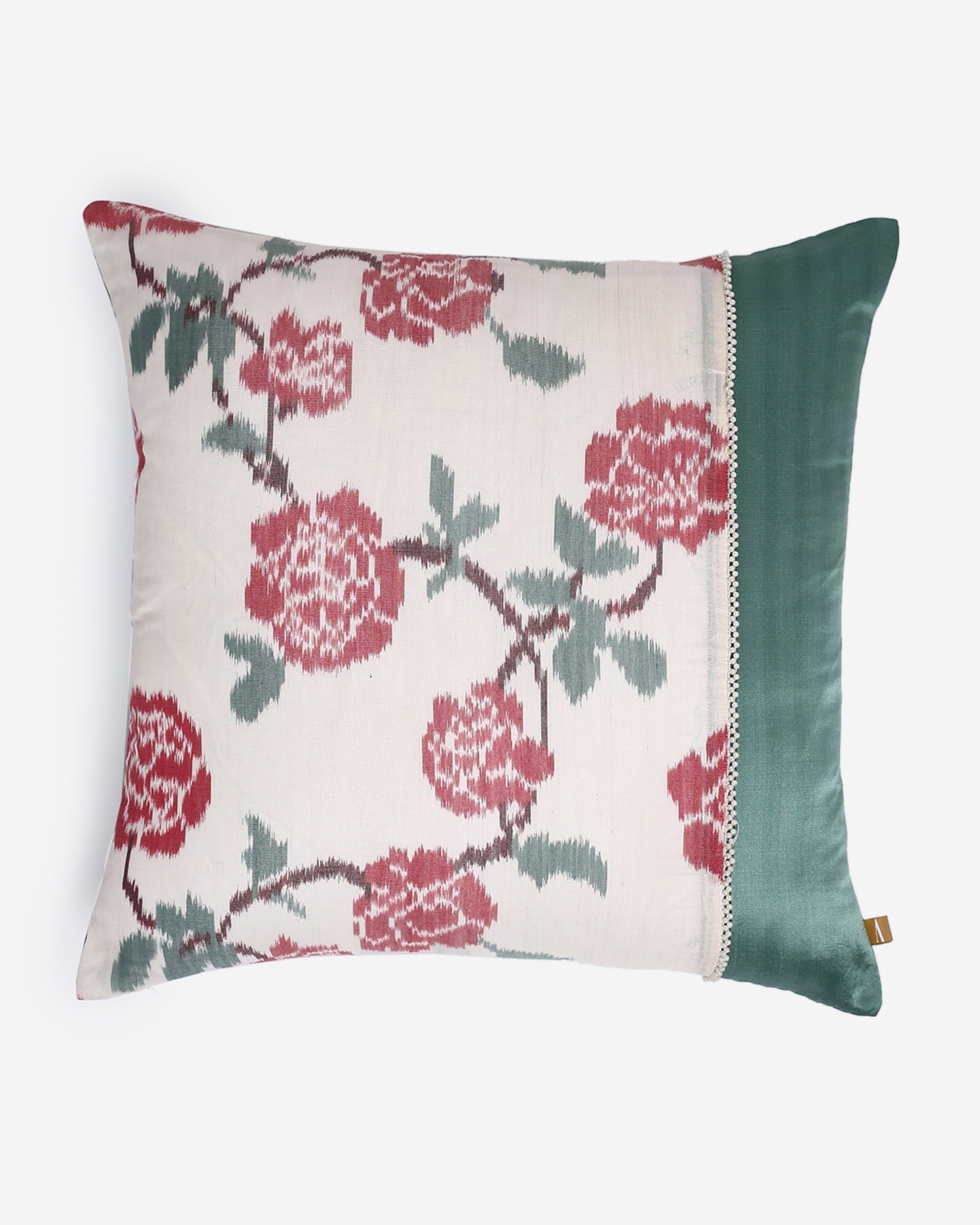 Birch Weft Ikat Silk Cotton Cushion Cover