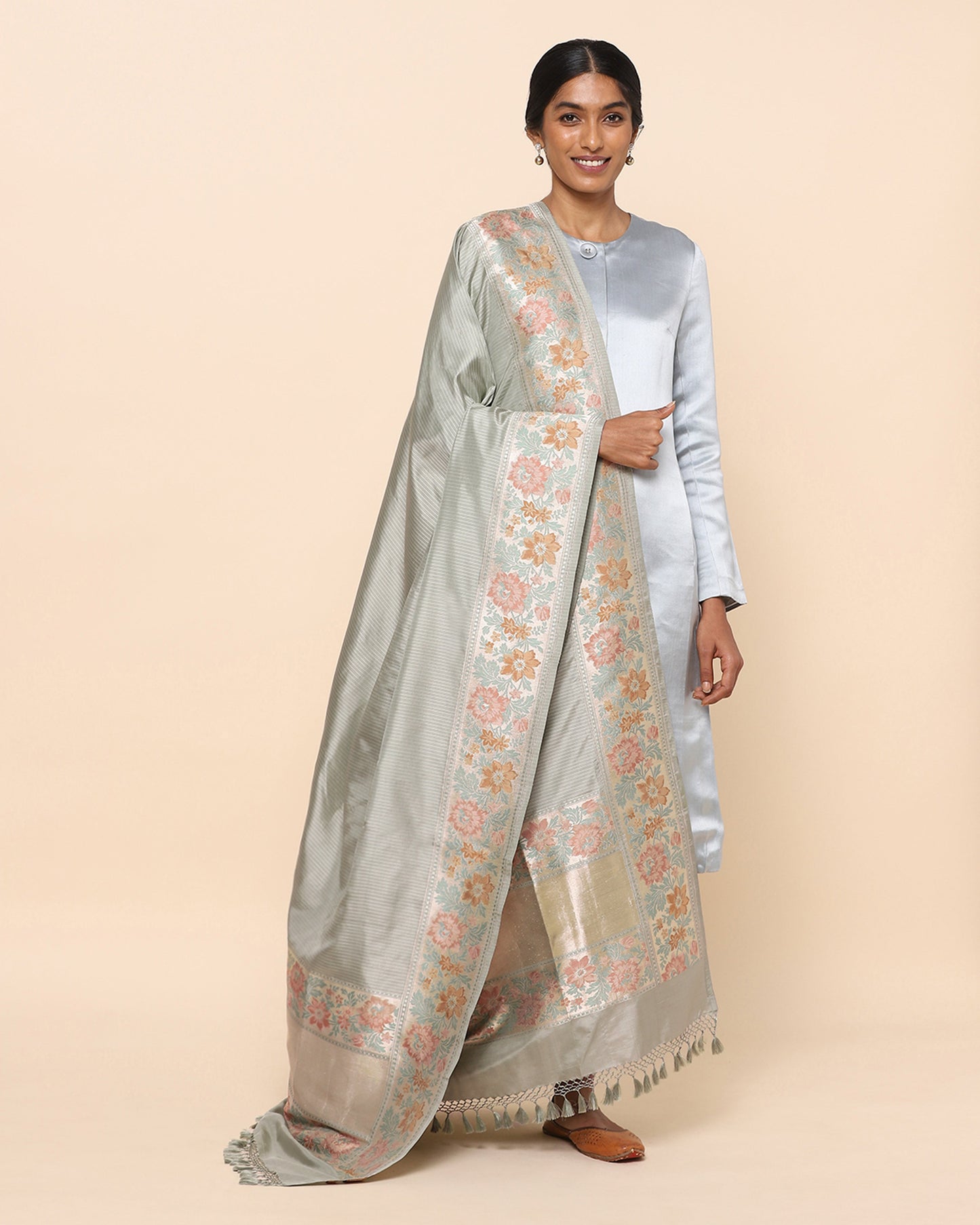 Parsi Kadwa Silk Dupatta