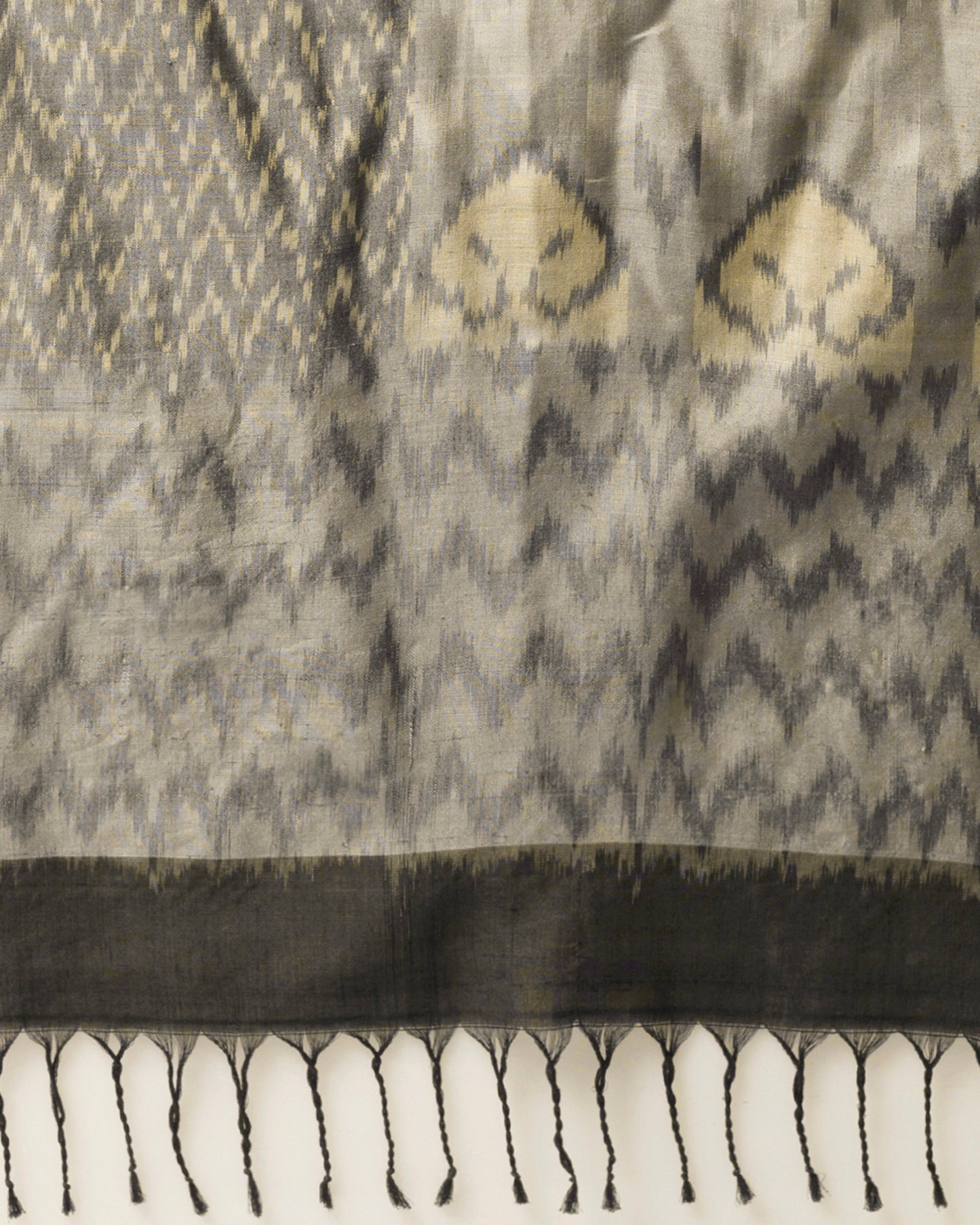 Zircon Warp Ikat Cotton Silk Stole