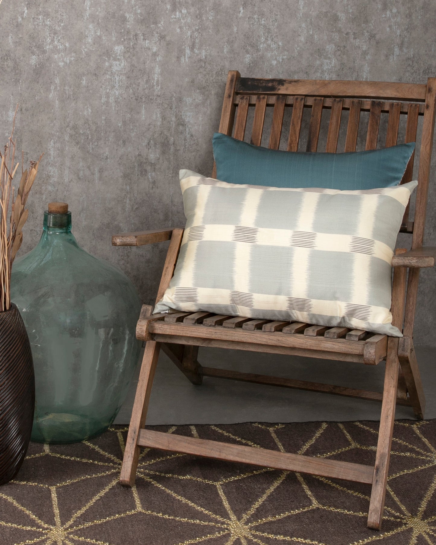 Tile Weft Ikat Silk Cushion Cover