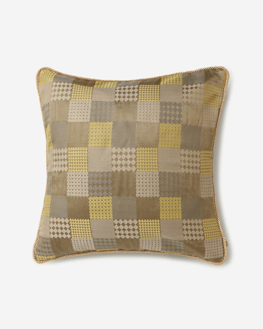 Cube Satin Brocade Silk Cotton Cushion Cover