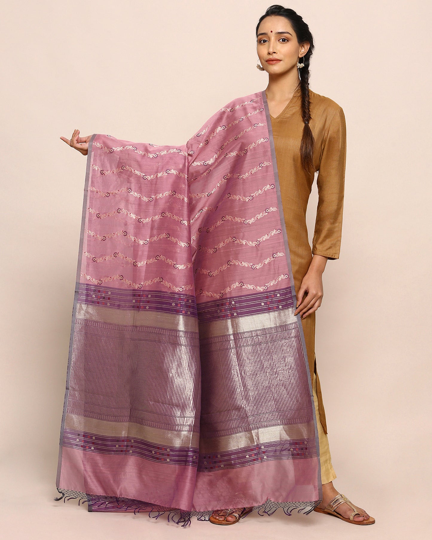 Varsha Kadwa Silk Cotton Dupatta