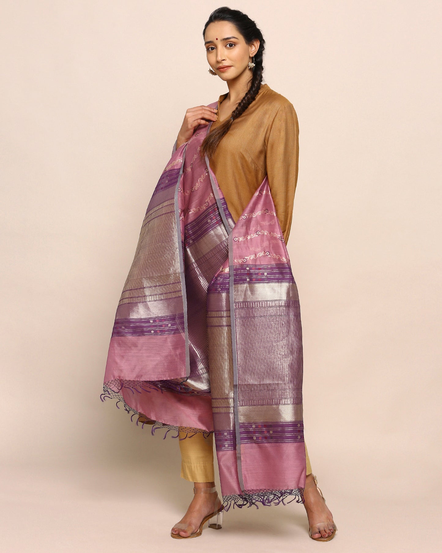 Varsha Kadwa Silk Cotton Dupatta