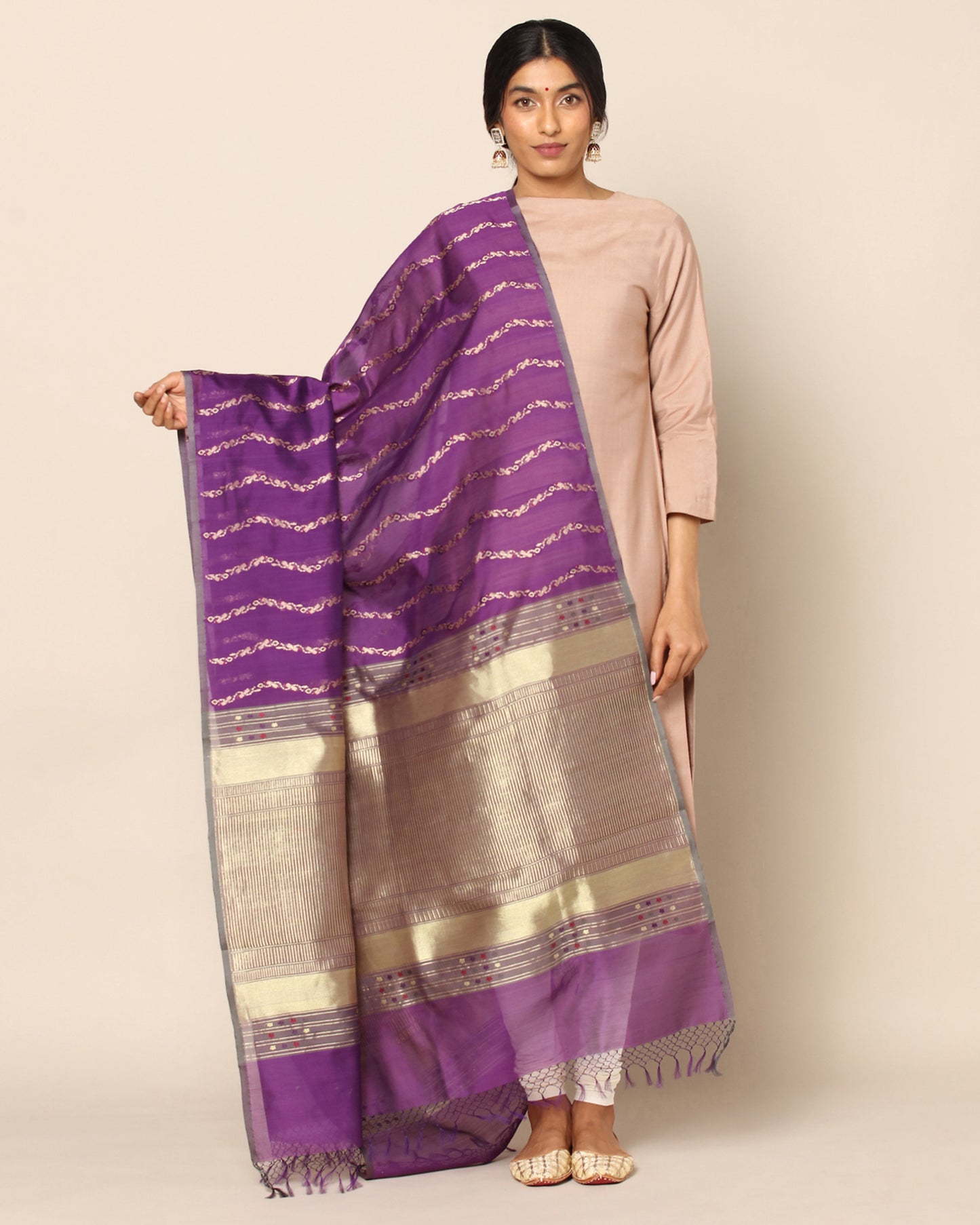 Varsha Kadwa Silk Cotton Dupatta