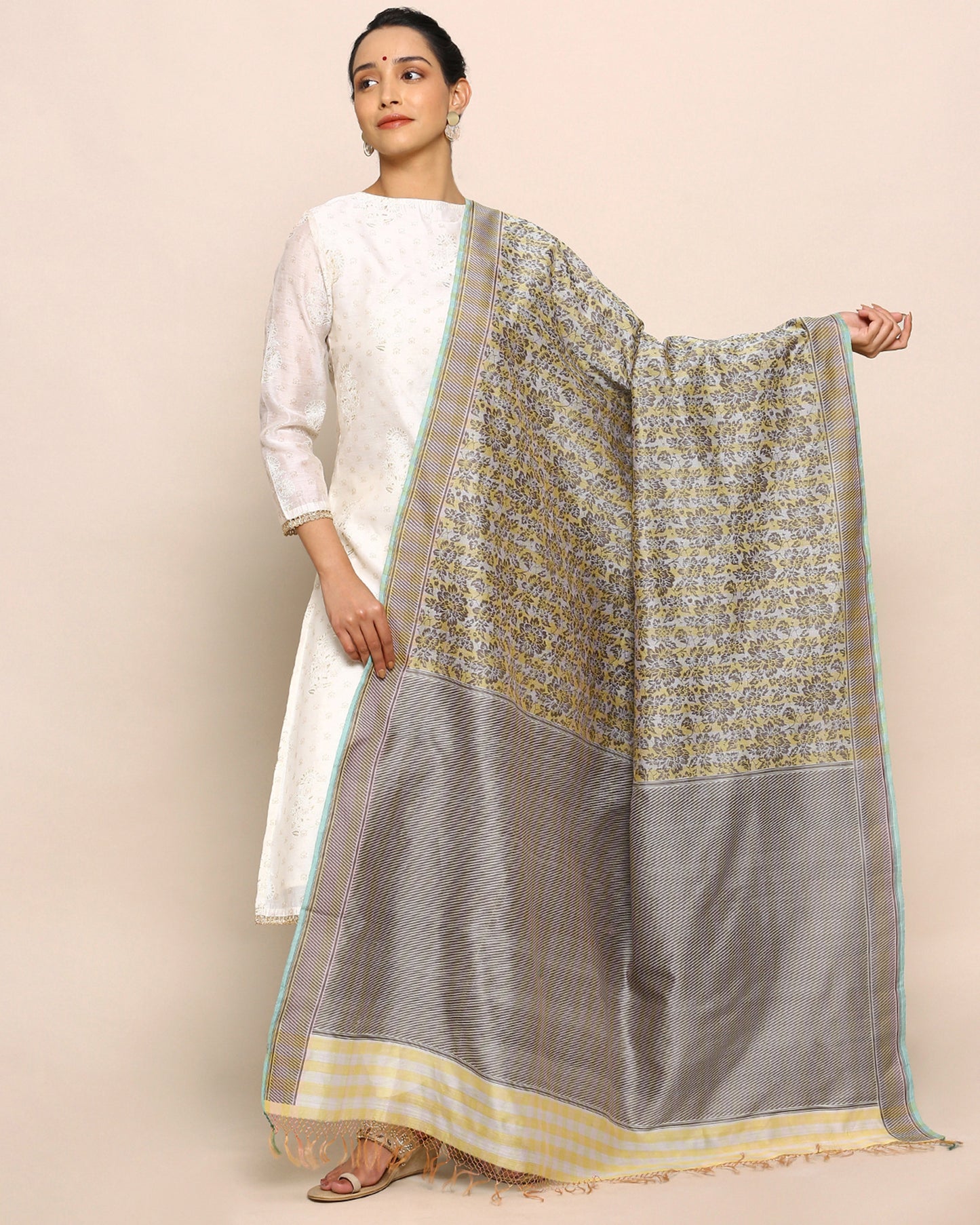 Arya Powdi Silk Cotton Dupatta