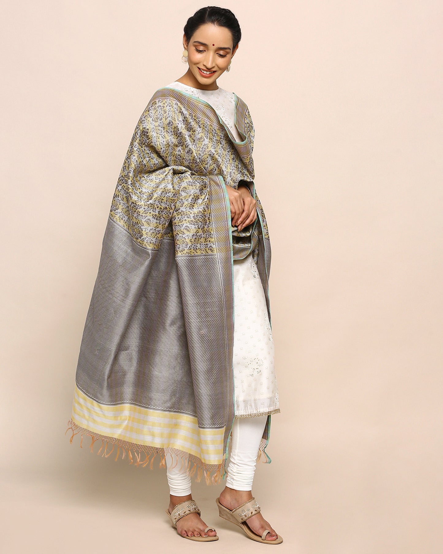 Arya Powdi Silk Cotton Dupatta