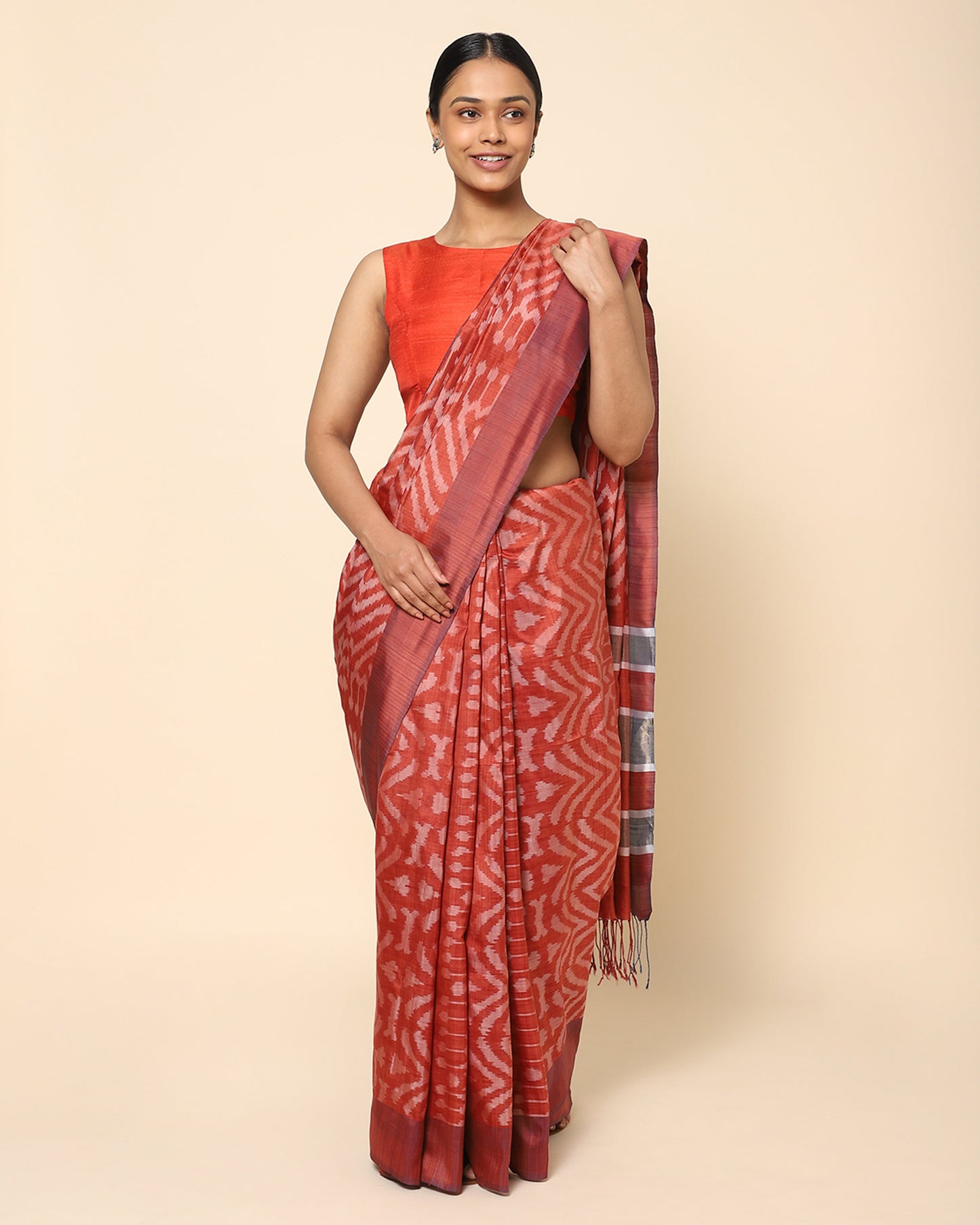 Dupa Warp Ikat Silk Saree