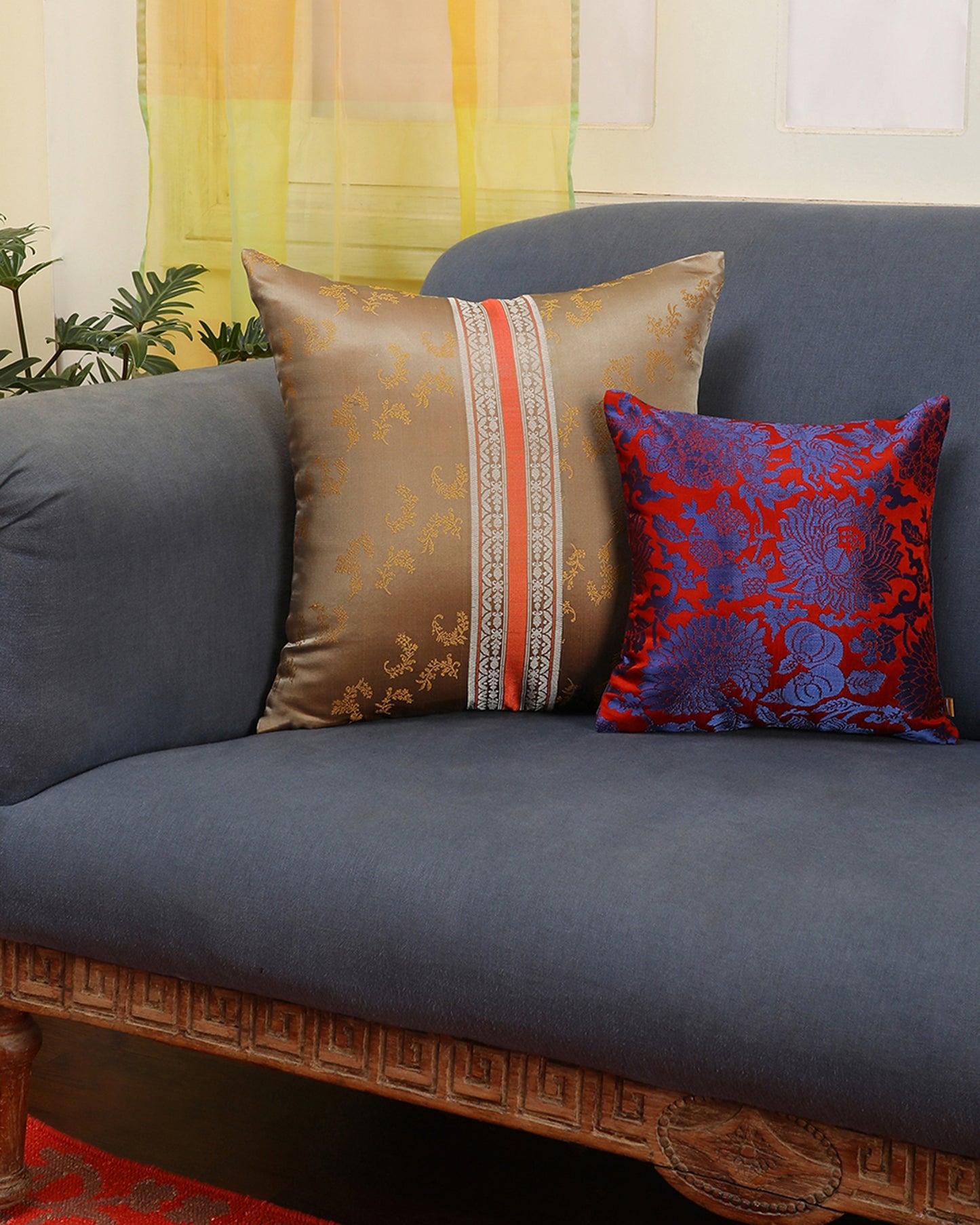 Tanai Tanchoi Silk Cushion Cover