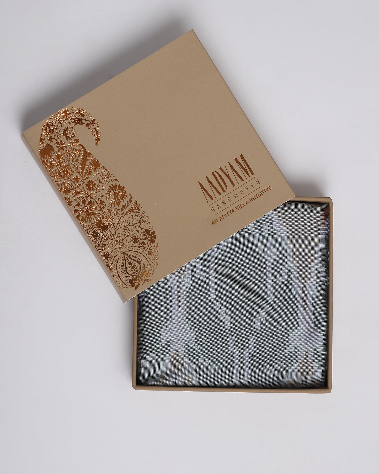 Shiva Calliope Warp Ikat Silk Pocket Square