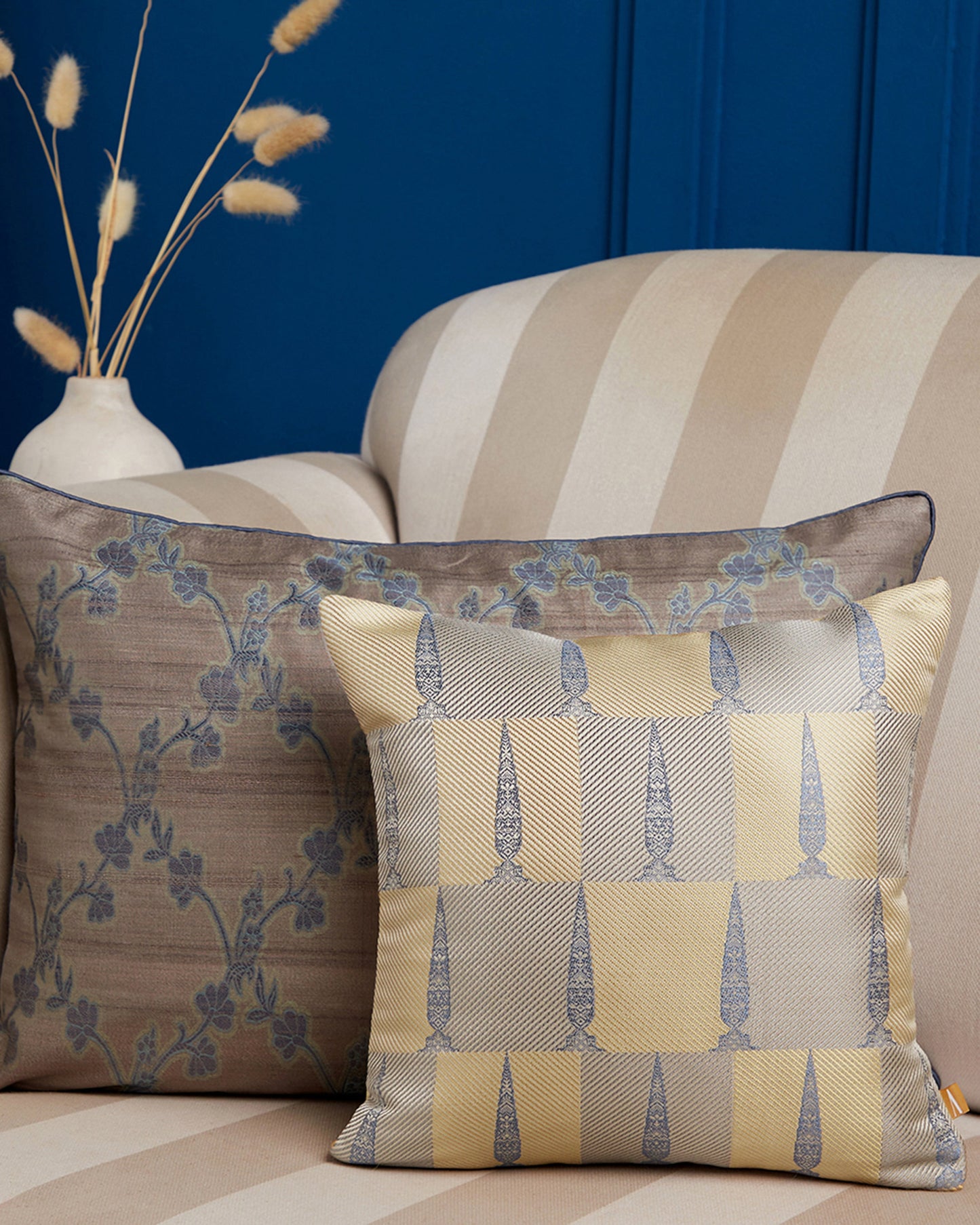 Sarasa Satin Brocade Silk Cushion Cover