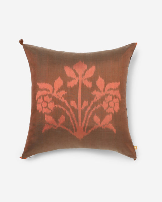 Vanessa Weft Ikat Cotton Silk Cushion Cover