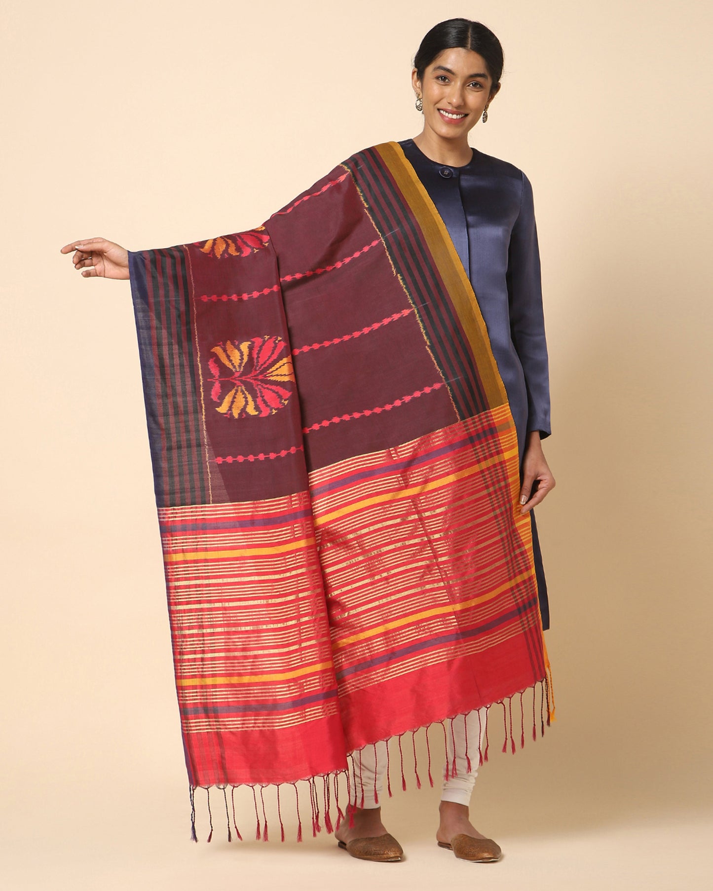 Pavani Weft Ikat Cotton Silk Dupatta