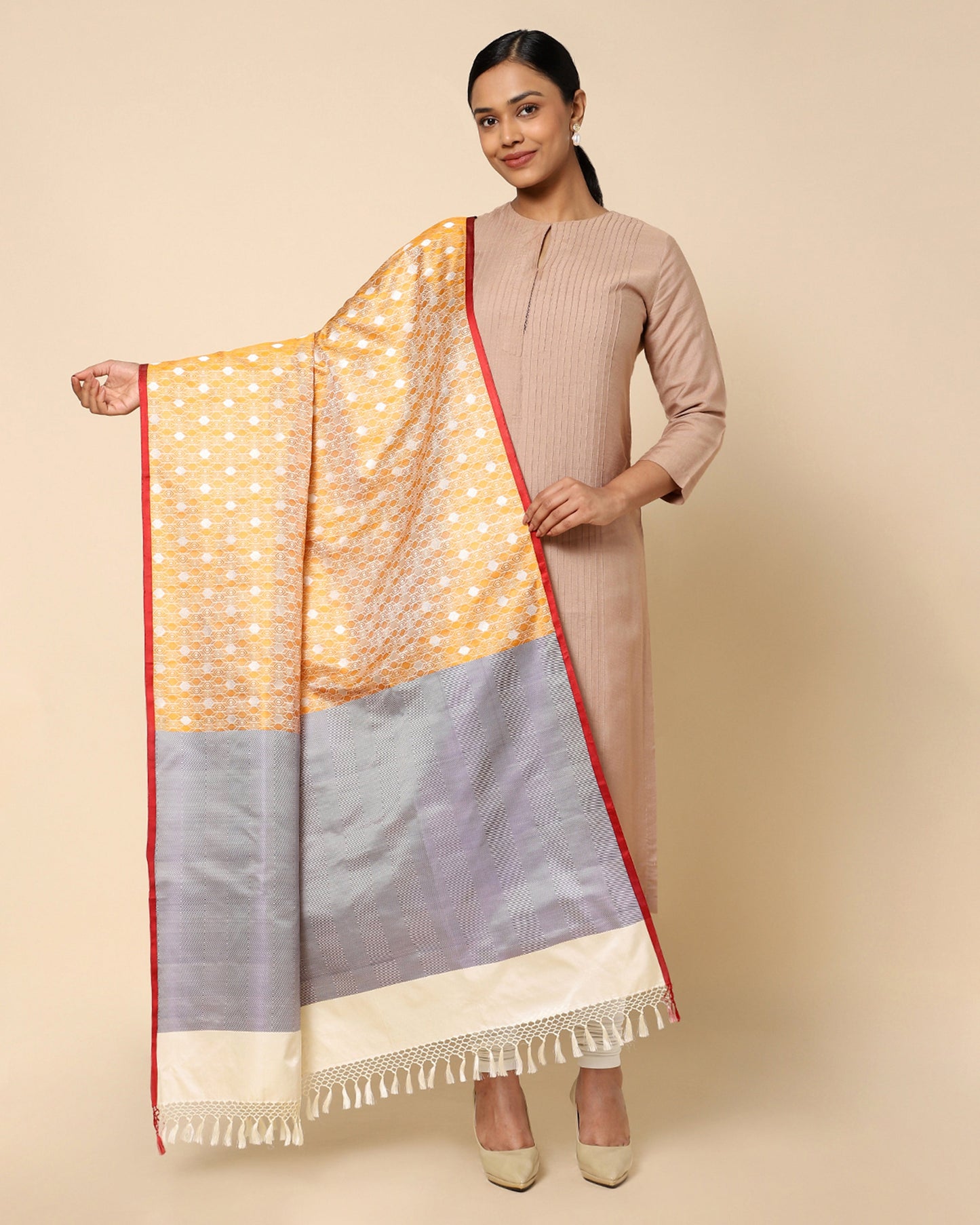 Geo Saga Tanchoi Silk Dupatta