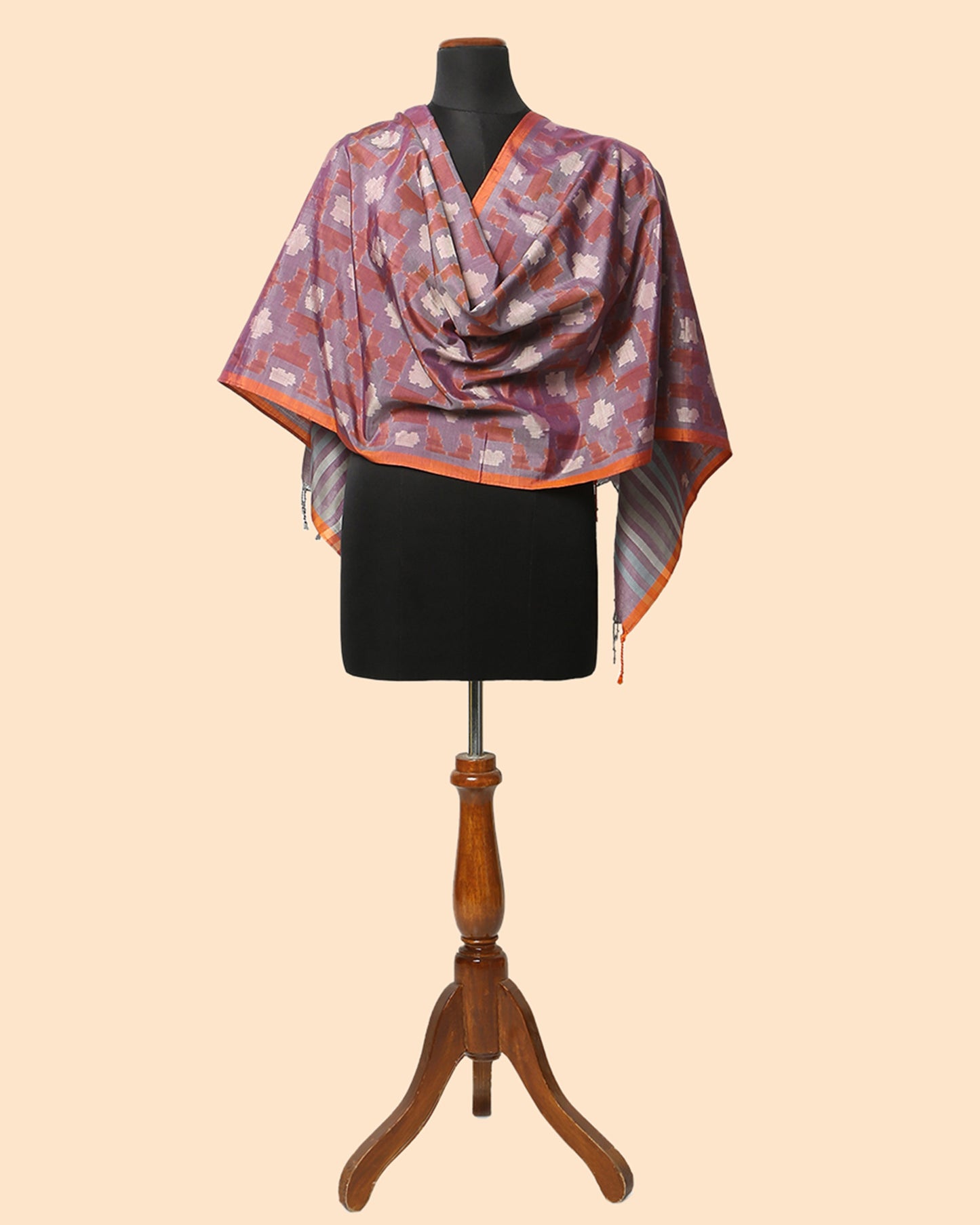 Nuria Warp Ikat Silk Cotton Stole