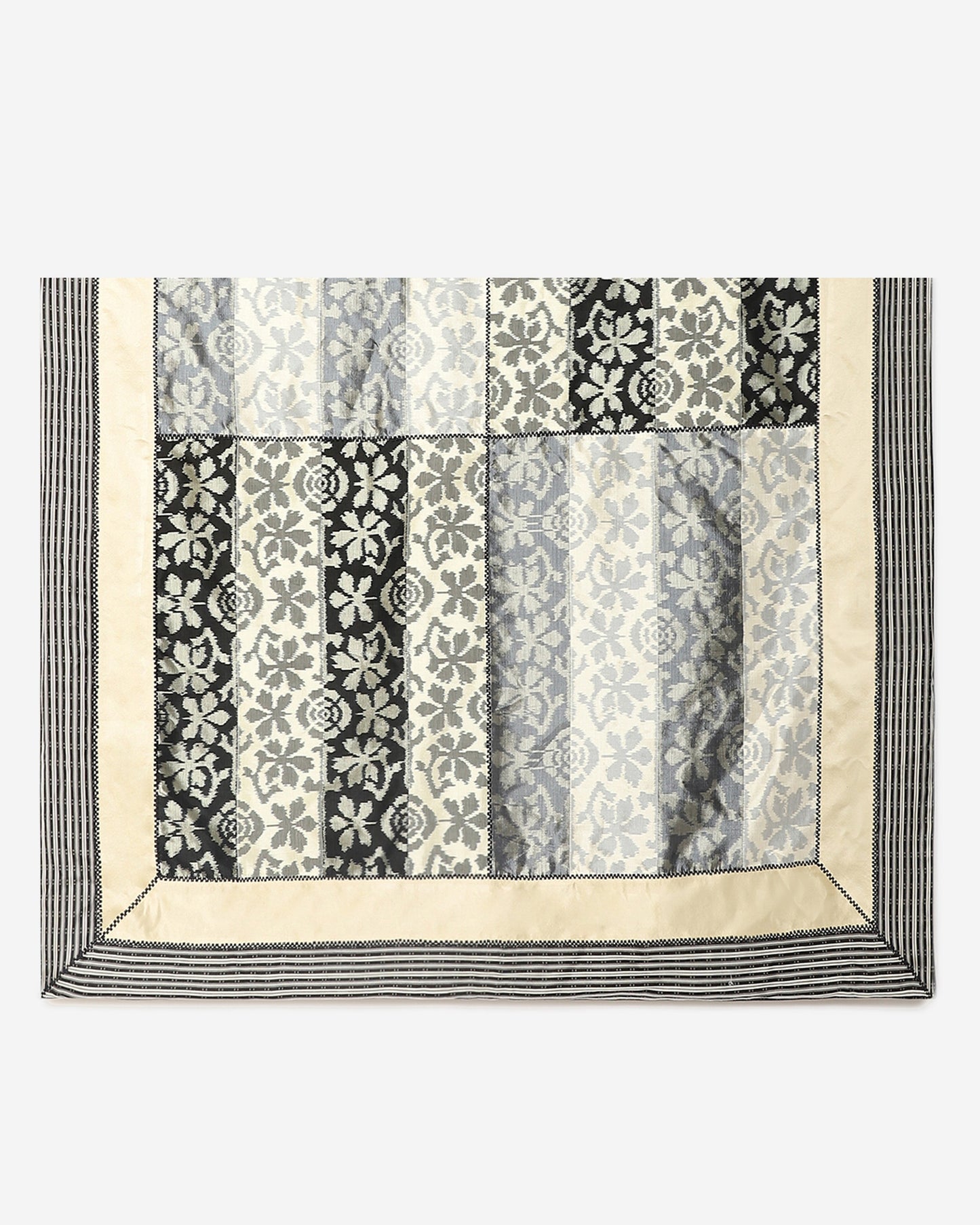 Samaira Weft Ikat Cotton Silk Throw