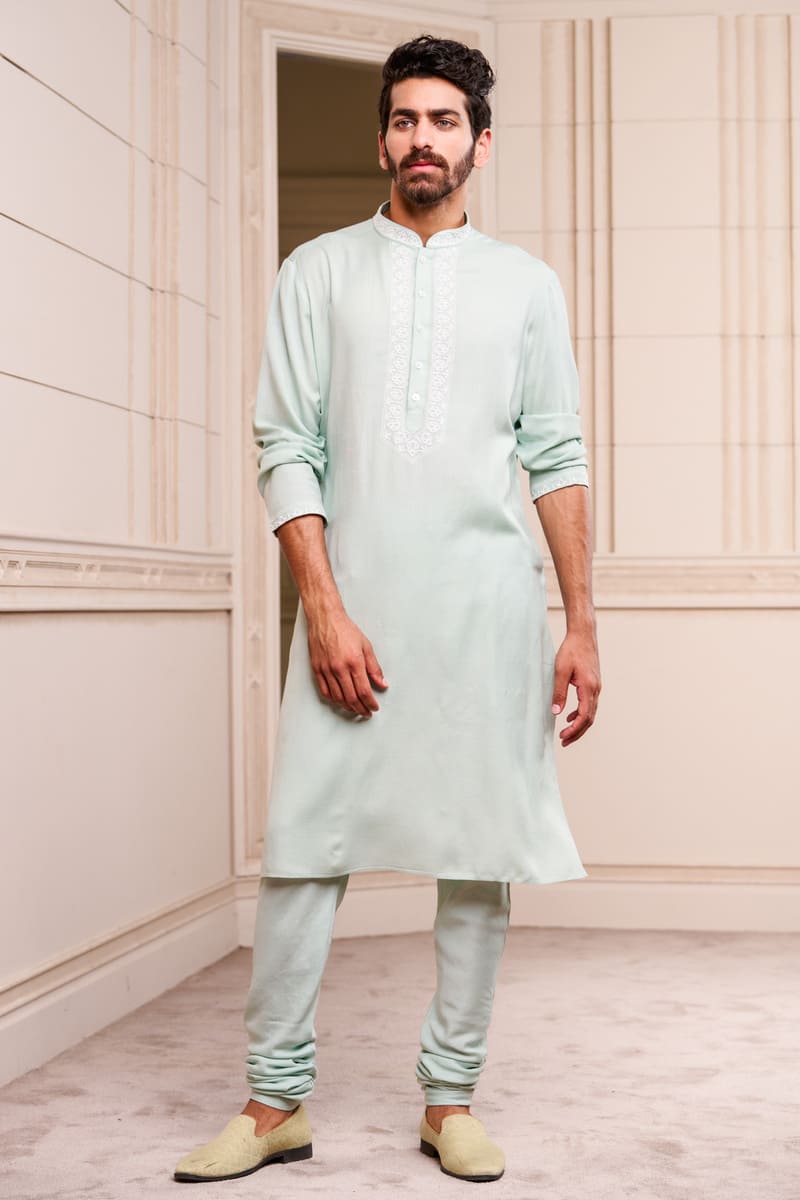Mint Green Cotton Kurta Set