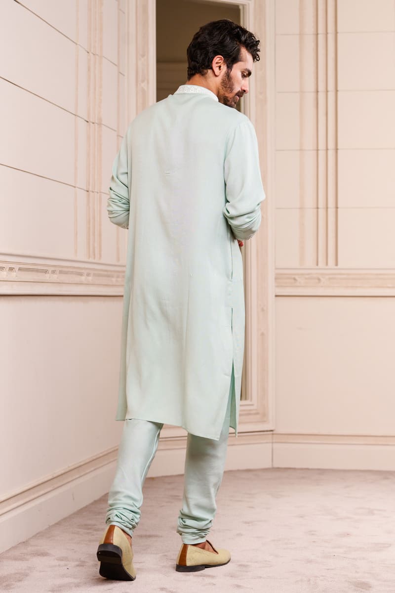 Mint Green Cotton Kurta Set