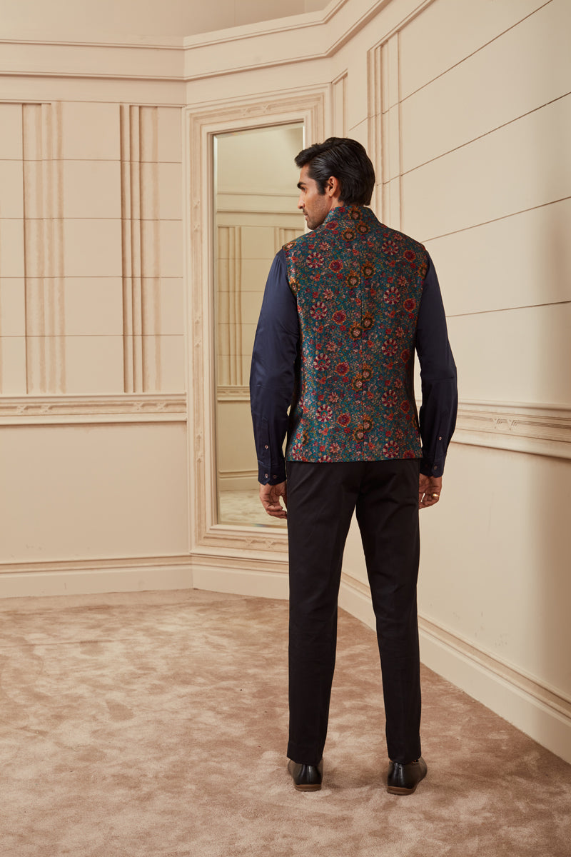 Teal Brocade Bundi