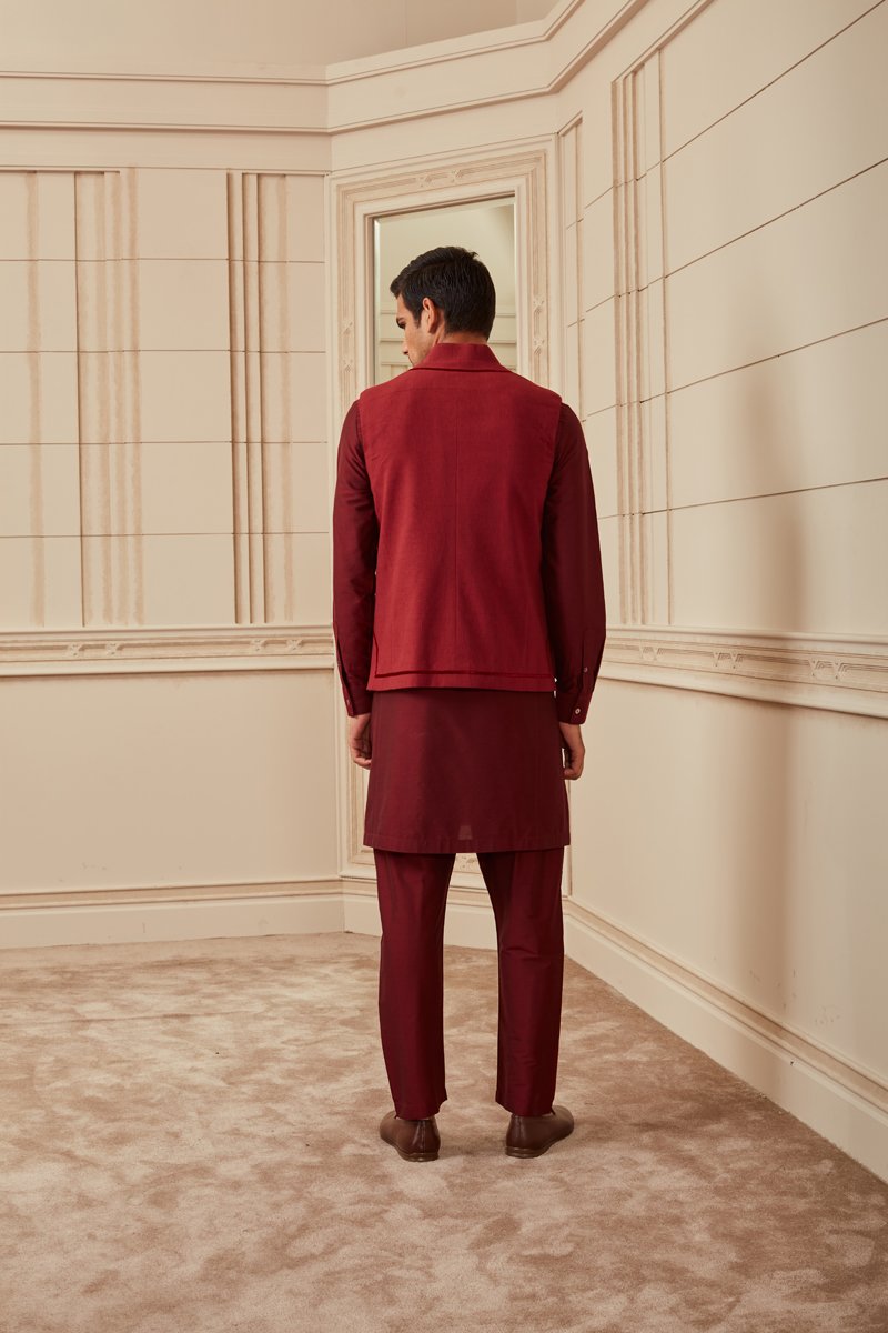 Maroon Khadi Bundi