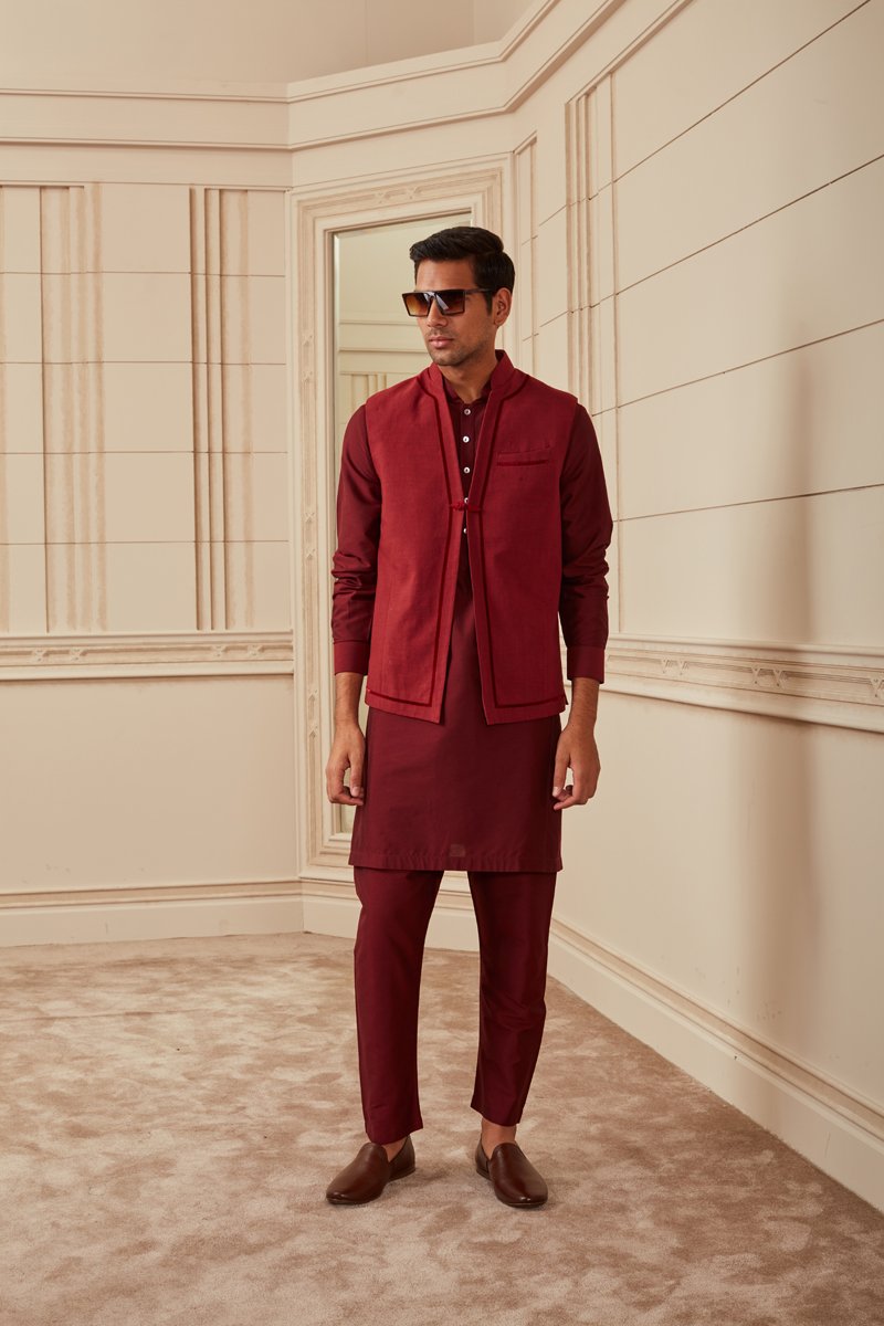 Maroon Khadi Bundi