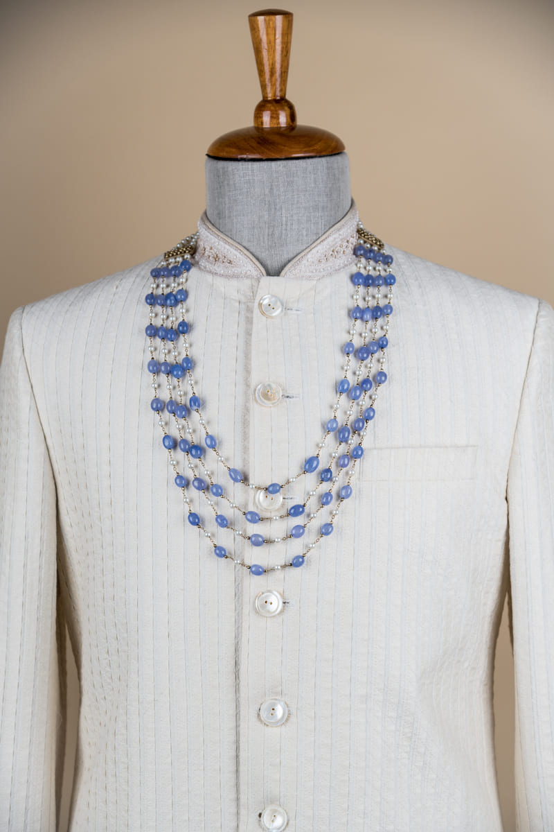 Blue And White  Mala