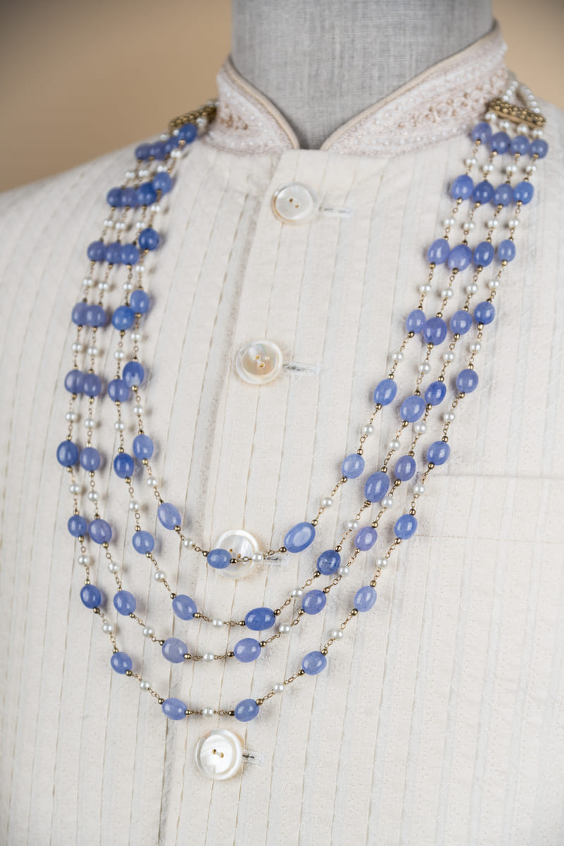 Blue And White  Mala