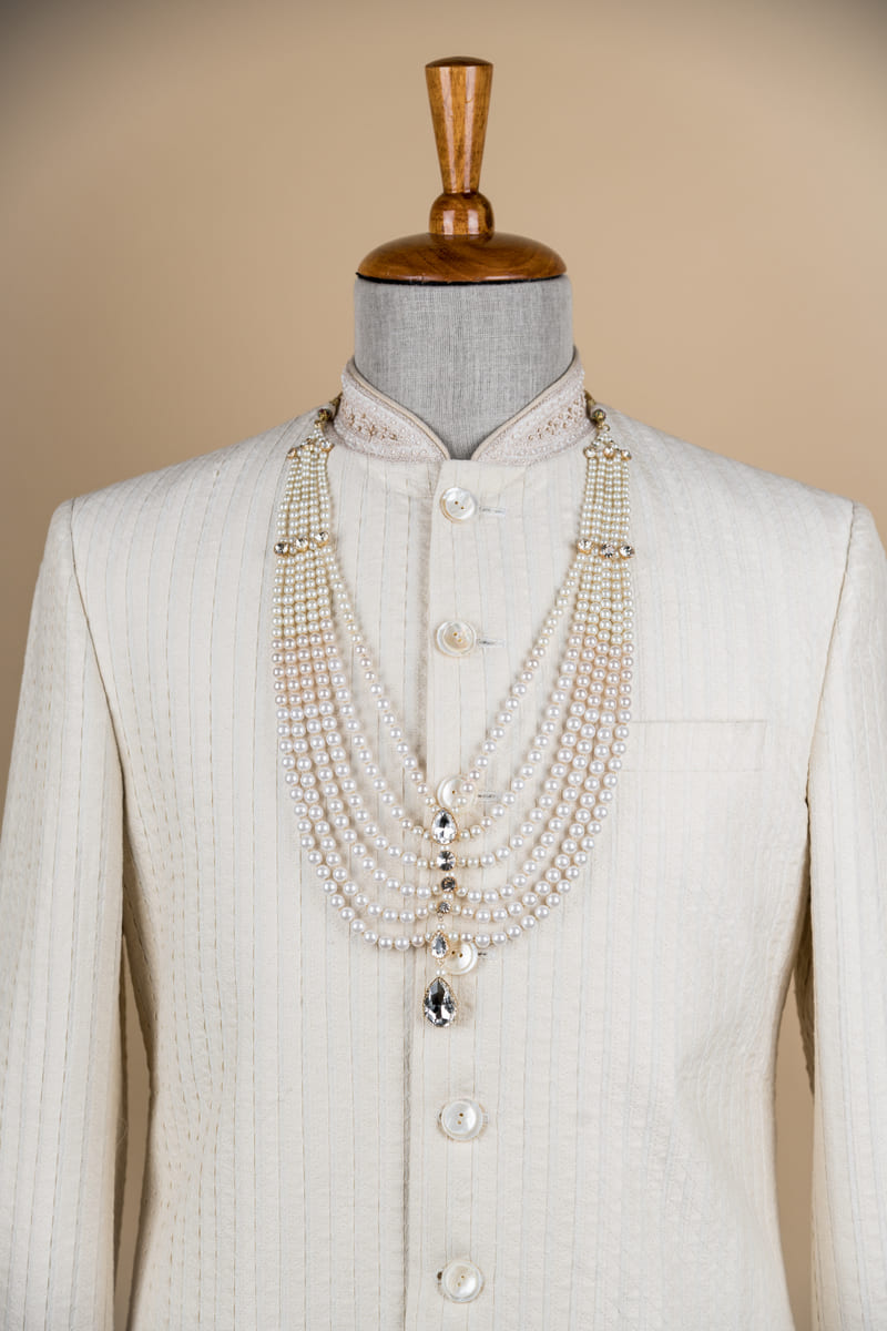 Six Layered Ivory Beaded Mala