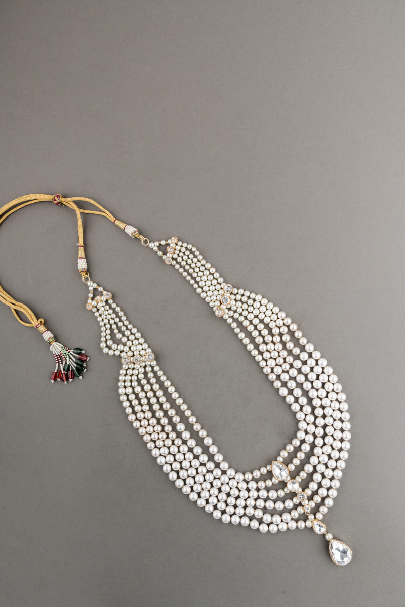 Six Layered Ivory Beaded Mala