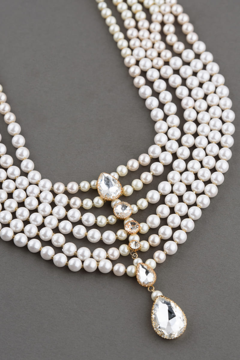 Six Layered Ivory Beaded Mala
