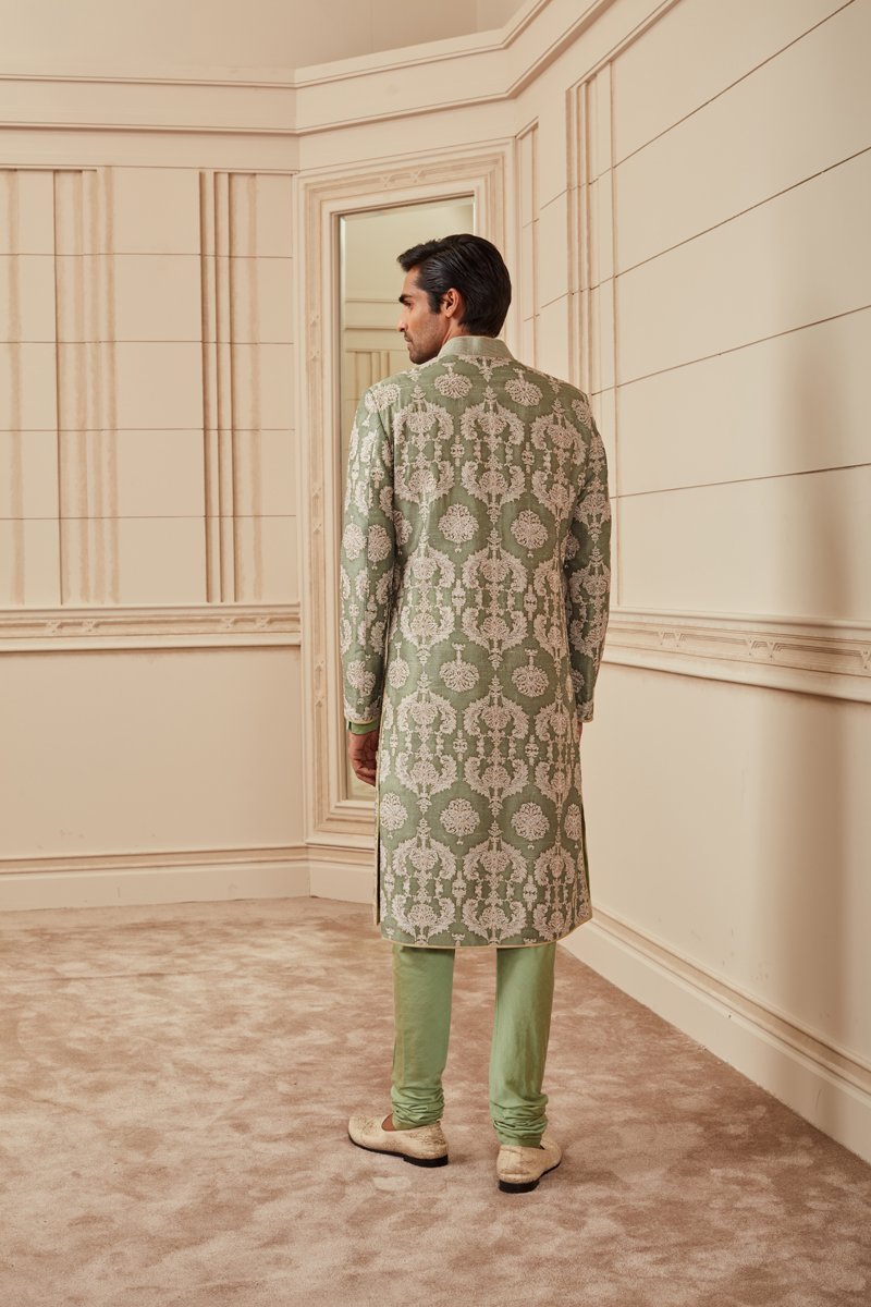 Jade Printed Embroidered Sherwani