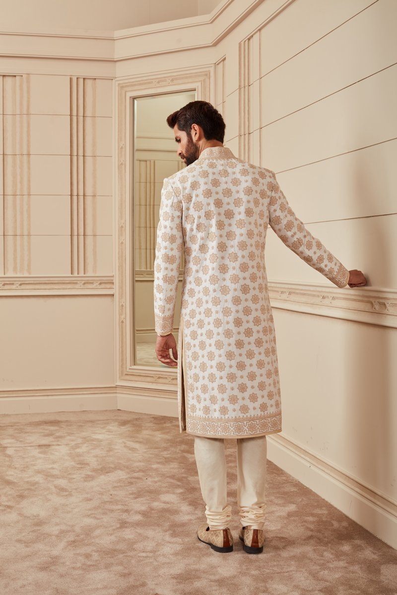 Ivory Dori Embroidered Sherwani