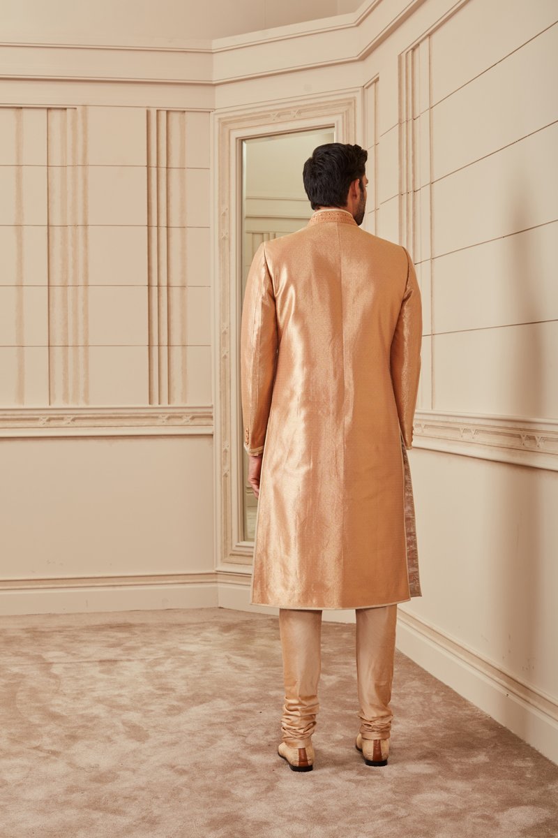 Gold Brocade Sherwani