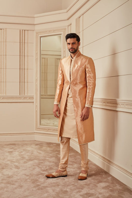 Gold Brocade Sherwani