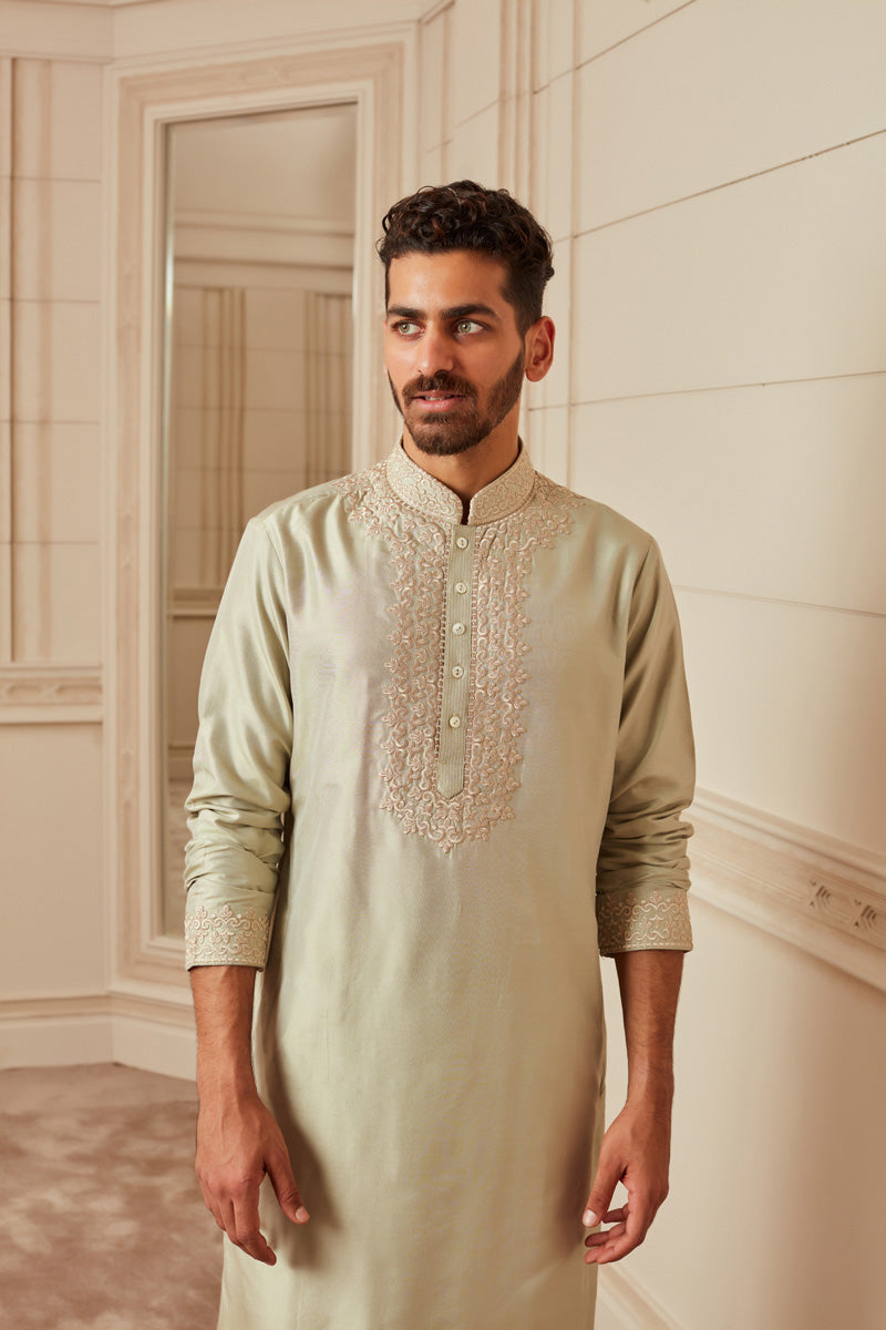 Jade Spun Silk Kurta Set
