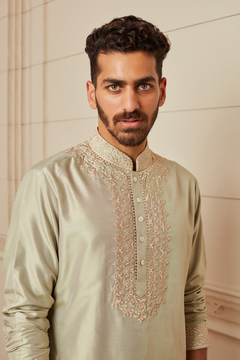 Jade Spun Silk Kurta Set