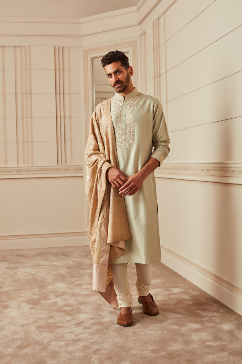 Jade Spun Silk Kurta Set
