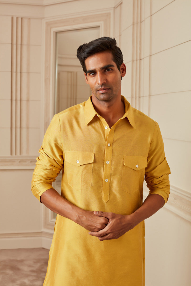 Mustard Basic Single Kurta