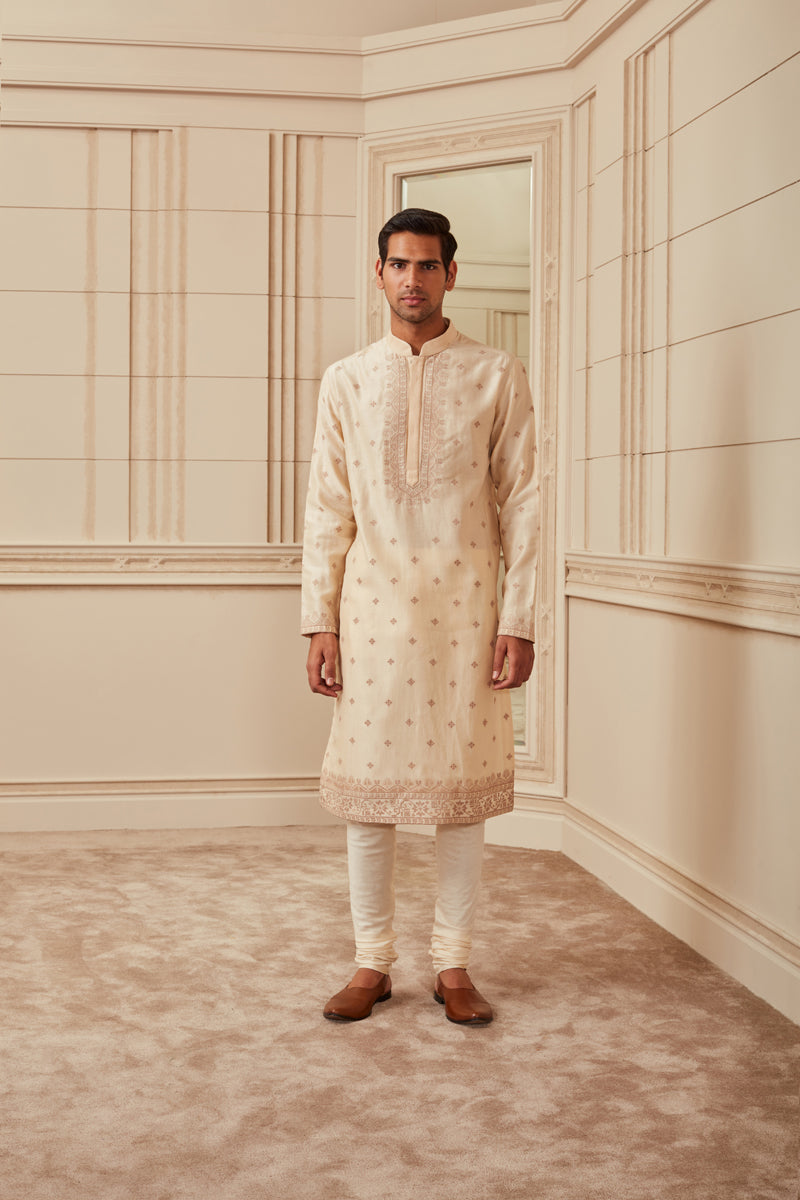 Placement Embroidery Kurta Set