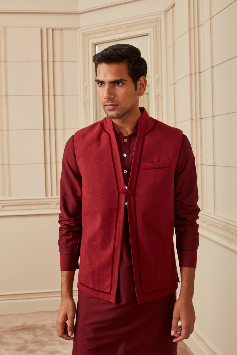 Maroon Khadi Bundi