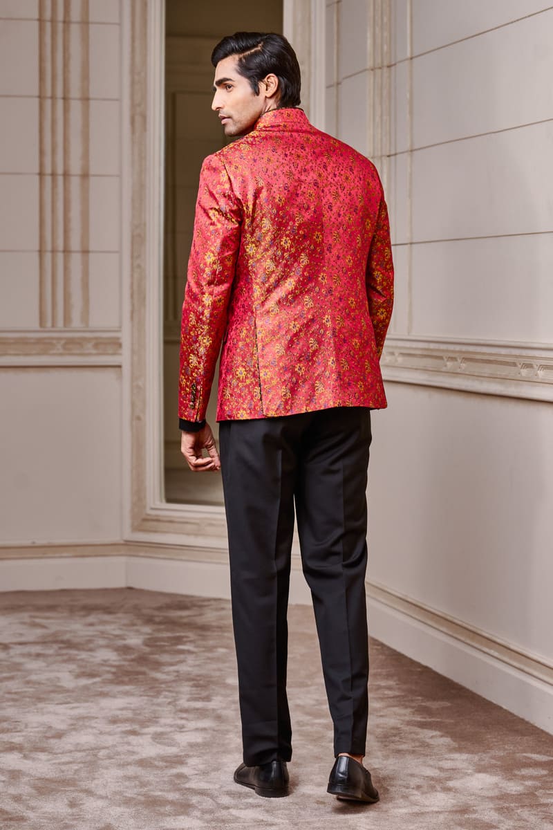 Floral Printed Bandhgala With Trousers