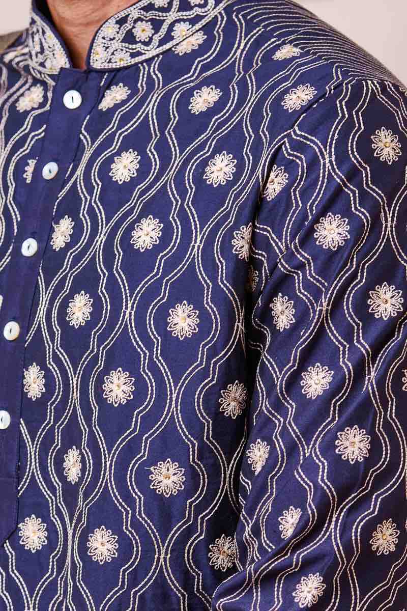 Jaal Kurta with Embroidered Neck