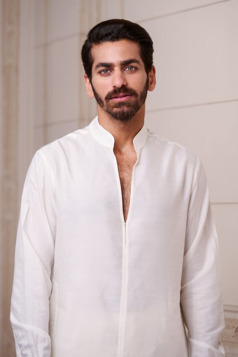 Open Collar Single Kurta