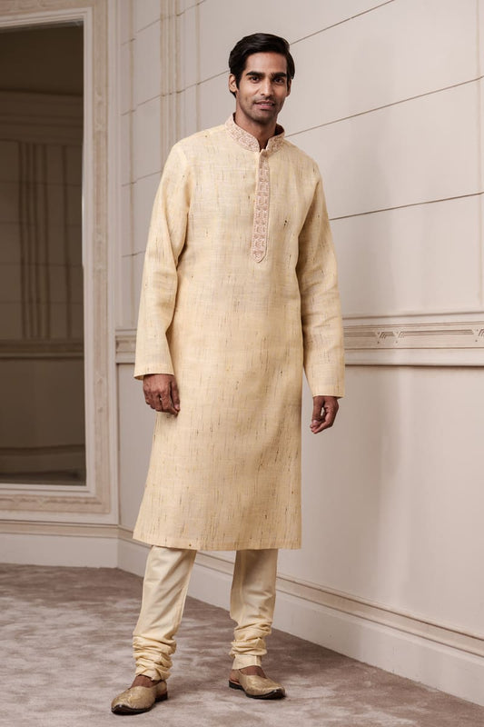Slub Kurta Set