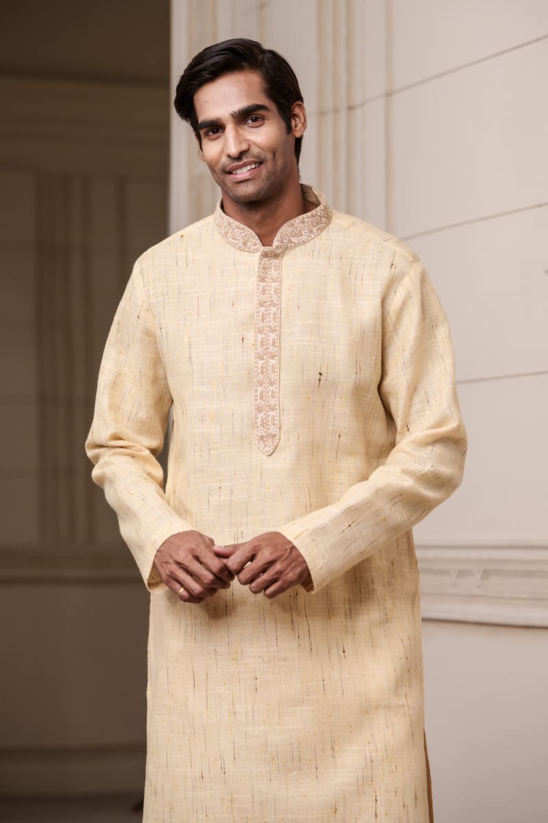 Slub Kurta Set