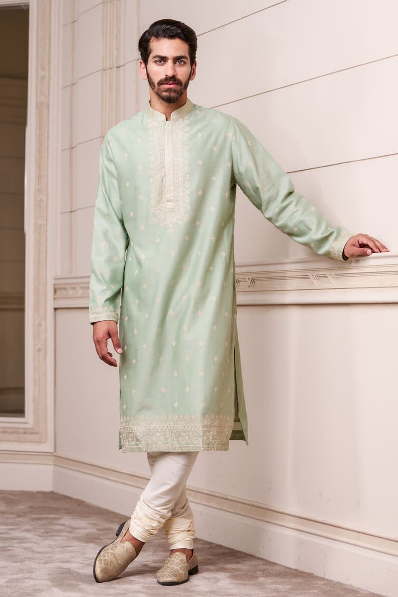 Placement Embroidery Kurta Set