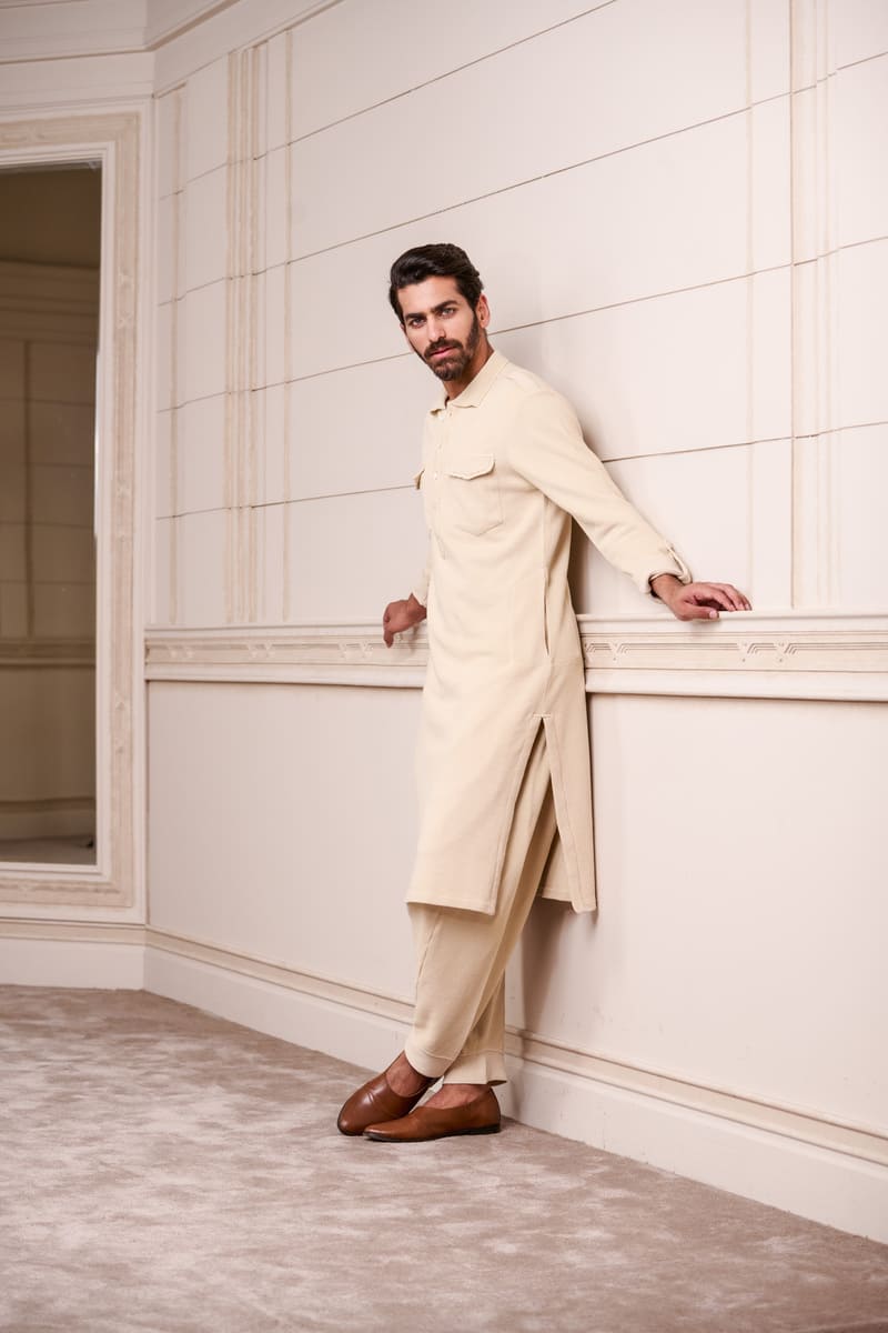 Knit Jersey Kurta Set